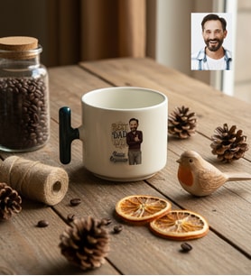 Kişiye Özel Karikatürlü Best Dad Ever Babaya Hediye T Kupa Babalar Günü Hediyesi
