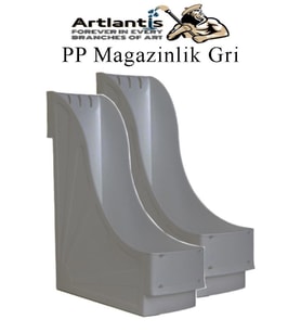 Plastik Magazinlik Gri 2 Adet Plastik Kutu Klasörü Magazinlik A4 Dosya ve Masa Düzenleyici Sınıf Ev Ofis