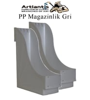 Plastik Magazinlik Gri 2 Adet Plastik Kutu Klasörü Magazinlik A4 Dosya ve Masa Düzenleyici Sınıf Ev Ofis