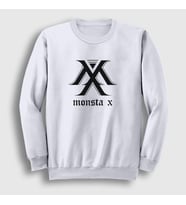 Presmono Unisex Beyaz Logo V2 K-Pop Monsta X Sweatshirt 275069tt (Beyaz)