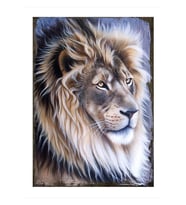 25cmX35cm Ahşap Tablo erkek aslan