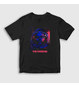Presmono Unisex Çocuk Siyah Astronaut The Weeknd T-Shirt 158539tt