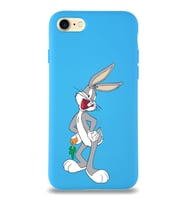 Apple iPhone SE 2022  Lansman Kılıf Bugs Bunny Tasarımlı Altı Kapalı İçi Kadife Kaplı  Kapak (Şeffaf)