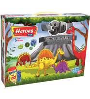 HEROES 3D DİNAZOR SET 6 RENKLİ OYUN HAMURU ERN-568 (Karışık)