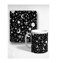 Little Stars Oval Bilek Destekli Mouse Pad Ve Kupa Bardak Seti