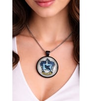 Ravenclaw Figürlü Gümüş Renk Zincir Kolye 60 cm Unisex Metal Tasarım