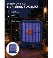 Masaüstü Şarjlı Elektrikli Sinek Öldürücü UV Teknolojili Mavi Cihaz