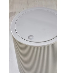 6,5 Lt Yuvarlak Çizgi Model Banyo Mutfak Çöp Kovası Gri