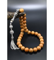 Doğal Jasper Taşlı Tesbih 925 Ayar Gümüş Püsküllü 10mm Küre Kesim 902561