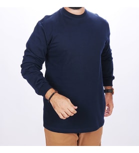 Sweatshirt 2 İplik 0 Yaka Lacivert