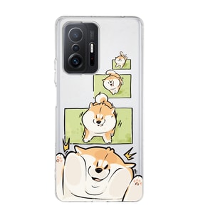 Xiaomi Mi 11T - 11T Pro Uyumlu Sevimli Köpek Tasarımlı Şeffaf Telefon Kılıfı