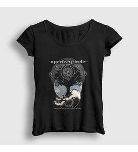 Presmono Kadın Siyah San Antonio A Perfect Circle T-Shirt 455783tt