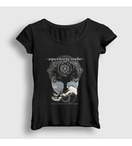 Presmono Kadın Siyah San Antonio A Perfect Circle T-Shirt 455783tt