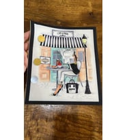 3 BOYUTLU ZİRKON TAŞLI ARMA DİKİŞ APLİKE 22X19 CM
