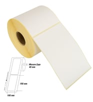 Ekstra Geniş Termal Barkod Etiketi 150x100mm (250 li Rulo)