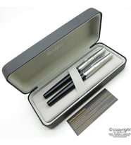 Scrikss Special Krom Mat Siyah İsme Özel Dolma Kalem + Roller Kalem Set