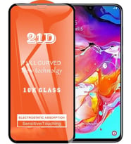 Samsung Uyumlu A70 Ekran Koruyucu 21D Tam Kaplayan Kavisli