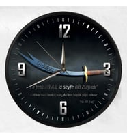 Zülfikar Kılıç Kanvas (Ahşap) Duvar Saati - 70 cm