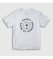 Presmono Unisex Çocuk Beyaz Circle 30 Seconds To Mars T-Shirt 171591tt (Beyaz)