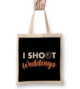Funny I Shoot Weddings Cute Wedding Photographer Bez Çanta Uzun Saplı