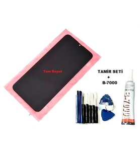 Tkgz Samsung Galaxy A20 (A205) Uyumlu Lcd Ekran Dokunmatik + B-7000 + Tamir Seti