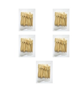 Ahşap Yassı Tutamaklı Saplı Çöp Şiş - Boy : 15 Cm. - 100 Adetlik 5 Paket