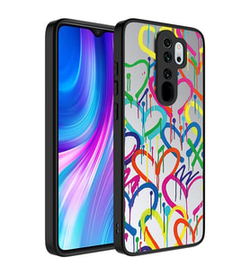 Xiaomi Redmi Note 8 Pro Kılıf Aynalı Desenli Kamera Korumalı Parlak Zore Mirror Kapak Kalp