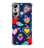 PrintiFy İnfinix Hot 20i Uyumlu Retro Color 3 Baskılı Şeffaf Köşe Korumalı Antişok Kılıf