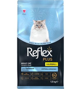 Plus Hairball Somonlu Yetişkin Kedi Maması, 1.5 Kg