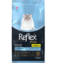 Plus Hairball Somonlu Yetişkin Kedi Maması, 1.5 Kg