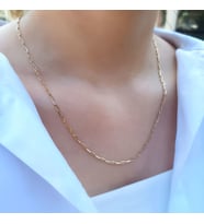 14k Altın Minimal Ataç Zincir Kolye