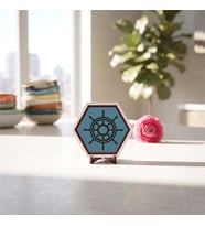 Denizcilik Temalı Masaüstü Aksesuarı Çalışma Masalarınız İçin Özgün, Modern ve Şık Bir Dekoratif Seçenek 10x10 cm, Gök Mavi