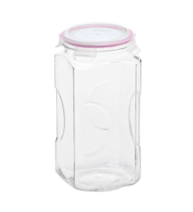 Şeffaf Kare Cam Kavanoz, 2000 ml, Sağlıklı ve Şık Saklama Çözümü