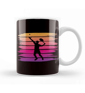 Squash Player Court Racket Ball Sports Indoor Tennis Trainer Kupa Bardak Porselen