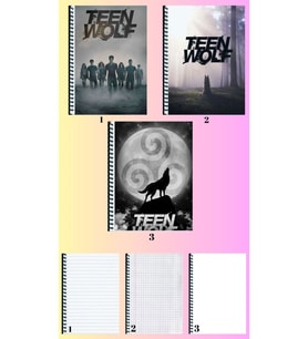 Teen wolfA4 defter 3 adet çizgili + kareli + çizgisiz büyük boy 21*29 cm süper set