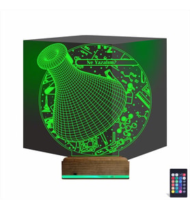 Luvivia Kimya Kimyager Kişiye Özel 3D Lamba - Masa Gece Lambası