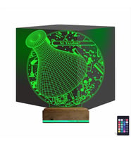 Luvivia Kimya Kimyager Kişiye Özel 3D Lamba - Masa Gece Lambası