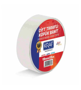 KRAF ÇİFT TARAFLI KÖPÜK BANT 19MMX5M 5019G