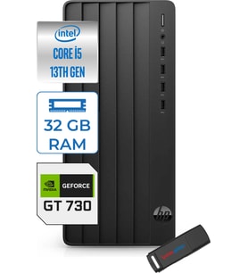 Hp 290 Pro G9 Intel I5-13400 32GB 256GB SSD 4GB/GT730 Windows 11 Home Masaüstü Bilgisayar GTB6JD6ESH11+ZETTAUSBBELLEK