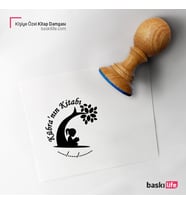 Ağaç Kız Kişiye Özel Kitap Damgası Kitap Mührü Kaşe Kitap Mühür Özel Damga 406