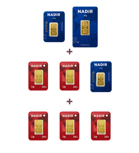 Nadir Gold 24 Ayar 20 Gram Altın (1 Ad 10 Gram Altın + 2 Ad 2,5 Gram Altın + 5 Ad 1 Gram Altın )