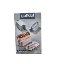 Gondol Layer Lunch Box Kilitli Kat Kat Beslenme Kutusu Çatal Kaşıklı