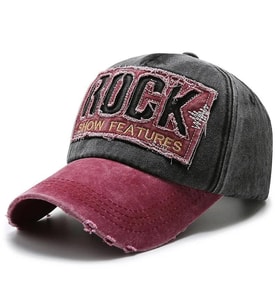 Valkyrie Rock Eskitme Trucker Şapka Unisex Metal Tokalı Ayarlanabilir Vintage Siyah Kırmızı