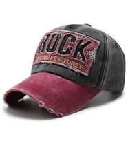 Valkyrie Rock Eskitme Trucker Şapka Unisex Metal Tokalı Ayarlanabilir Vintage Siyah Kırmızı