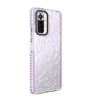 Xiaomi Redmi Note 10 Pro Kılıf Bumper Şeffaf Buzlu Kapak (Mor)