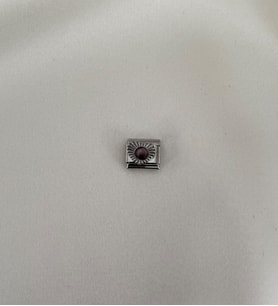 İtalyan Mor Taşlı Kalp Charm (Gümüş)