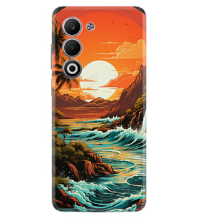 Oppo A5 Kılıf Boutique Baskılı Resimli Retro Mountain Pcode -079