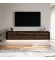 İnarch Dizayn Yoyo LED Işıklı Duvara Monte TV Sehpası - 3 Kapaklı Modern Tv Konsolu;