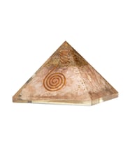 Pembe Kuvars Doğal Taş Organit Piramit - 6cm (Karışık)