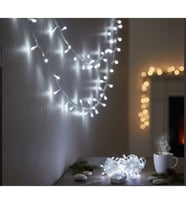 10m 100 Led Damla Uçlu Beyaz Işık Şeffaf Kablo MZ-17-1
